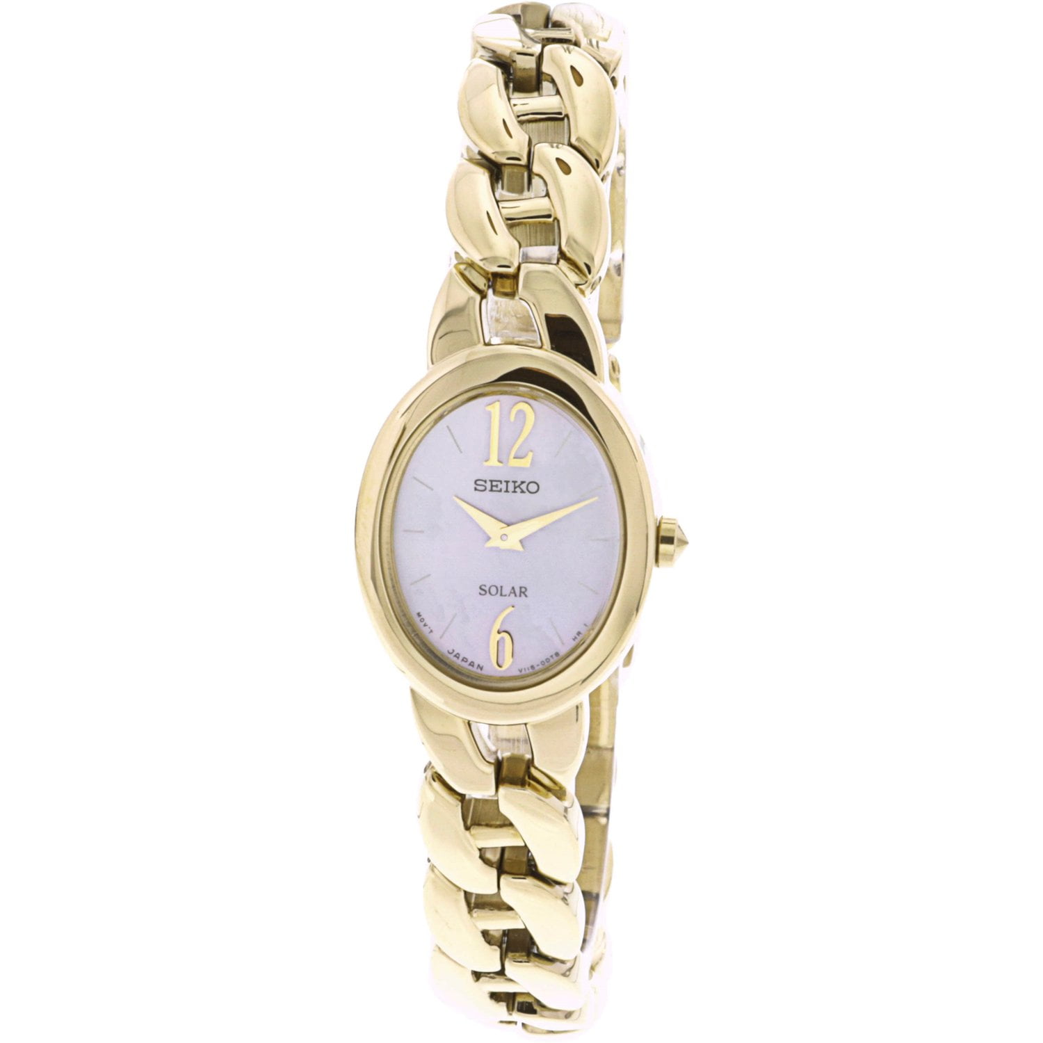 Seiko Women's Solar SUP322 Gold StainlessSteel Japanese Quartz Fashion