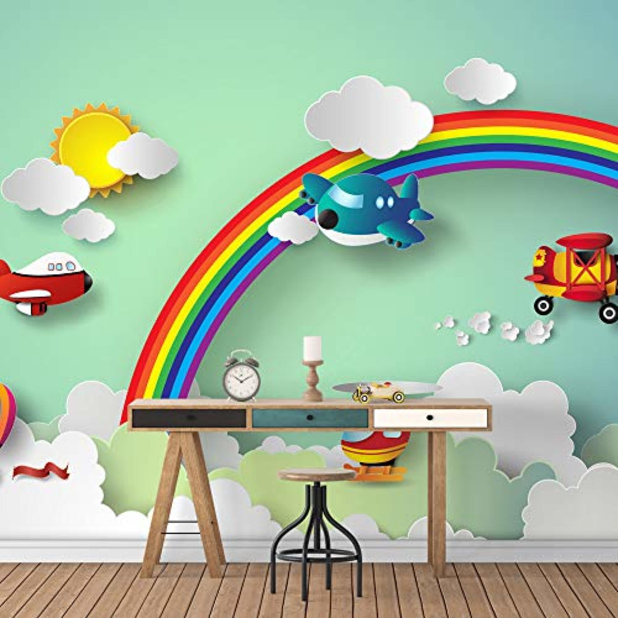 IDEA4WALL 6pcs My Dreamwork Peel and Stick Wallpaper Removable Wall Murals Large Wall Stickers for Home Decoration, 100"x24"