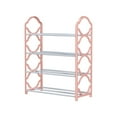 thumbnail image 2 of 4 Tier Stainless Steel Shoe Rack Easy To Install And Space Saving Shoes Organizer Standing Shoes Rack With Sturdy Frame Shoe Rack For Closet Entryway Bedroom Floor Outdoor, 2 of 5