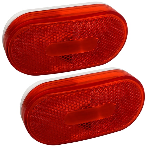 Command Electronics 12V Incandescent Surface Mount Clearance Light - OEM RV Truck & Trailer Side Marker - Sealed Polycarbonate Lens - CSA Certified - Hardware & Connectors Included | Red (2 Pack)