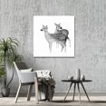 thumbnail image 2 of Faon black and white - 36"x36" canvas - Print on demand, 2 of 5