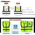 thumbnail image 3 of High Visibility Reflective Safety Vest Customize Logo With 5 Pockets Protective Workwear Outdoor Work Vest, 3 of 15