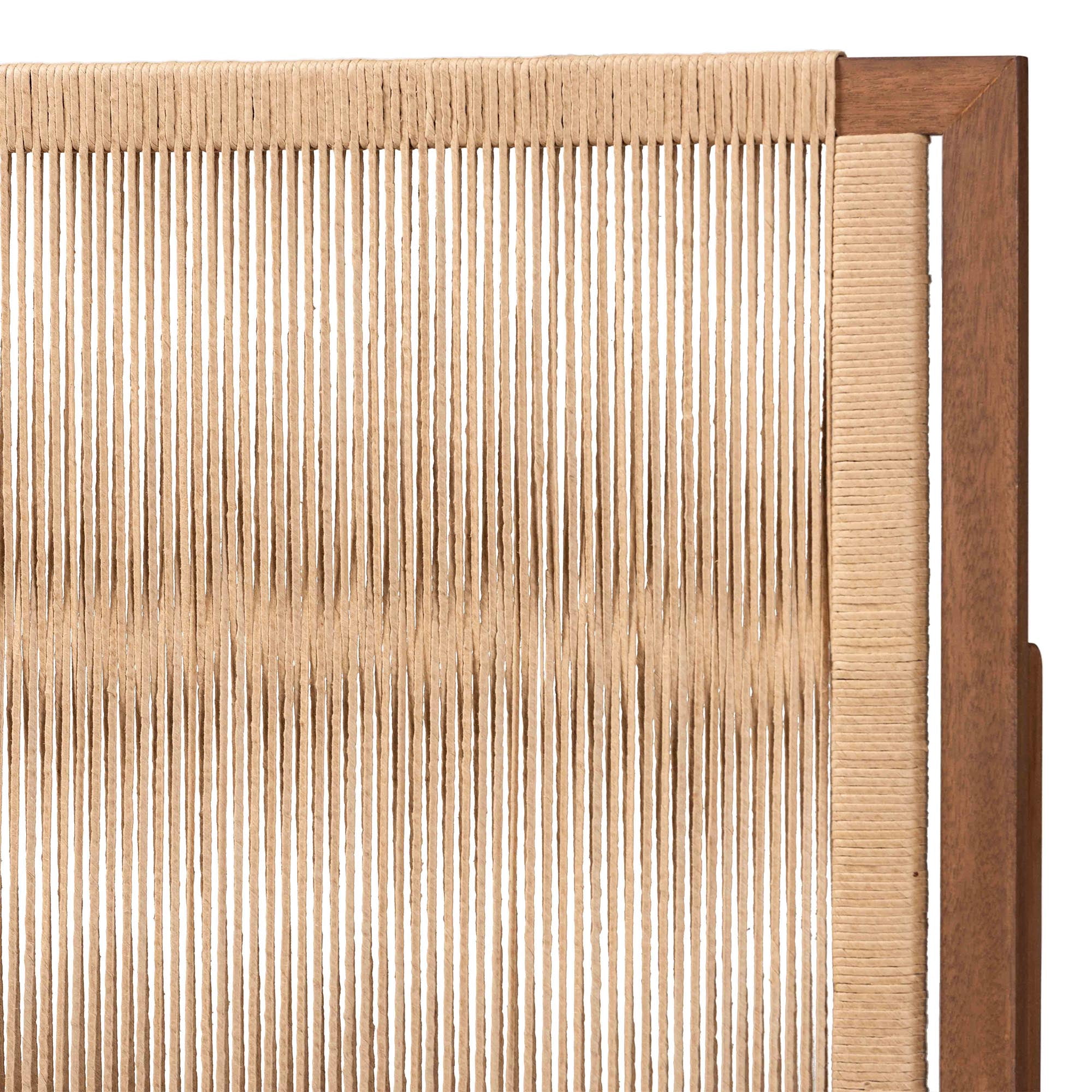 bali & pari Holitz Boho Headboard, King, Walnut Brown