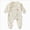 A109-Newborn One-Piece Jumpsuit-Beige, variant on Newborn Newborn Footed Sleeper Gown With Mitten Cuffs Cotton Side Baby Footed Print Infant Play For 0 6 Months Sleep & Play One-Piece Bodysuit