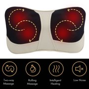 4 Head Design Kneading Neck Shoulder Back Body Spa Car Massage Pillow Deep Relax Neck Shoulder Pain 110V US Plug