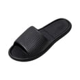 thumbnail image 3 of Shower Slippers for Women Foldable Slippers Lightweight EVA Non-Slip Quick-Drying Water-Resistant Portable Comfortable Bathroom Spa Hotel Travel Footwear,Black 44(US-9.5), 3 of 4