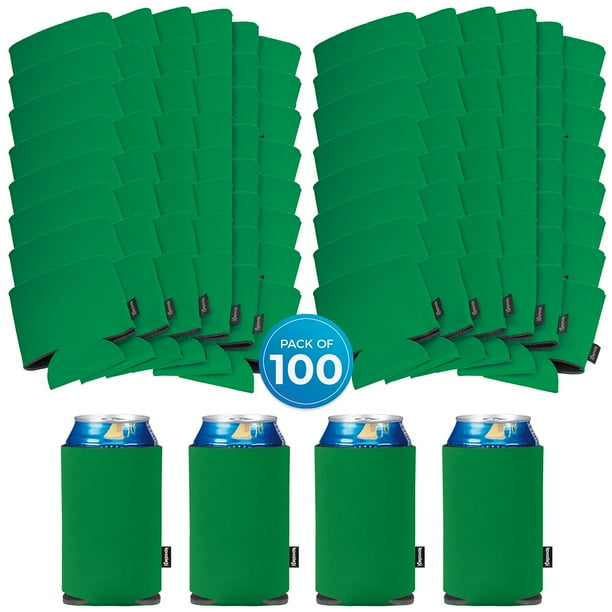 100 Pack KOOZIE Blank Beer Can Coolers for 12 oz Cans and Bottles
