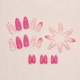 thumbnail image 2 of HLONK 24Pcs Gel Press on Nails  Gel French Long Fake Nails  Press on Tips With Glue  Rhinstone with Butterfly  NO.13, 2 of 6