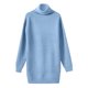thumbnail image 2 of Gibobby Suéter elegante Sexy Suéter de cuello de invierno para mujer Suéter de punto de longitud media de color sólido (Azul, L), 2 of 4
