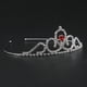 thumbnail image 3 of KAKOWELY Tiara de boda con diamantes de imitación y cristales para novia, diadema para niña de las flores, para desfile, con cuervo, 3 of 4