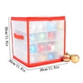 thumbnail image 3 of Christmas Ornament Storage Box with 4 Trays,Holds Up to 64 Ornaments Decoration Balls,Plastic Christmas Ball Organizers,Holiday Storage Container with Removable Dividers, 3 of 6
