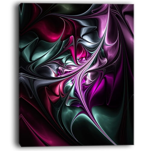 Designart - Formes Florales Abstraites Multicolores - Grande Toile d'Art Mural Floral