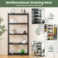 thumbnail image 2 of Patiojoy 5-Tier Shelving Rack, Metal Shelving Unit w/ Height Adjustable & Flexible DIY Design Heavy-duty Frame Anti-slip Foot Pads, 2 of 9