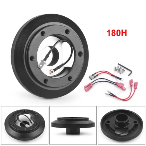 180H Steering Wheel Short Hub Adapter Kit For Audi A4 A6 A8 VW Jetta Golf Black
