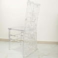 thumbnail image 4 of Efavormart White Organza Floral Sequin Embroidered Wedding Chiavari Slipcover, Wedding Chair Back Lace Cover, 4 of 10