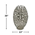 thumbnail image 3 of Pemberly Row 20" Decorative Handmade Aluminum Egg Nest Flower Vase in Nickel, 3 of 4