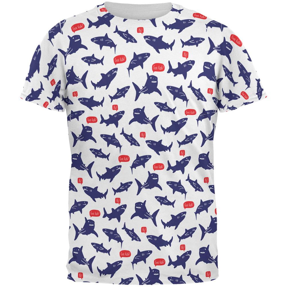 All Over Fish Print T-Shirt