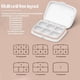 thumbnail image 2 of Yjmei Pastilleros 4 Compartimentos, Caja De Medicina Portátil para Viajes Y Exteriores, Pastillero De Plástico (Blanco, Seis Rejillas)-phwj, 2 of 5