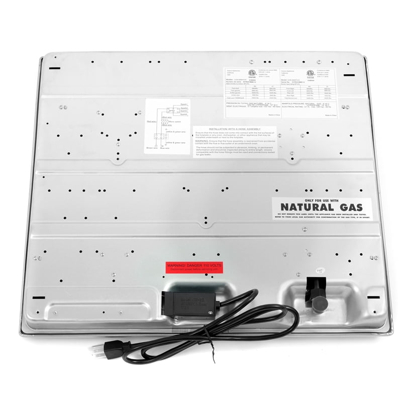 24 in. Gas Cooktop in Stainless Steel with 4 Sealed Burners