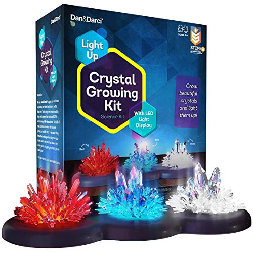 Crystal Growing Kit for Kids + LIGHTUP Stand Science Experiments for