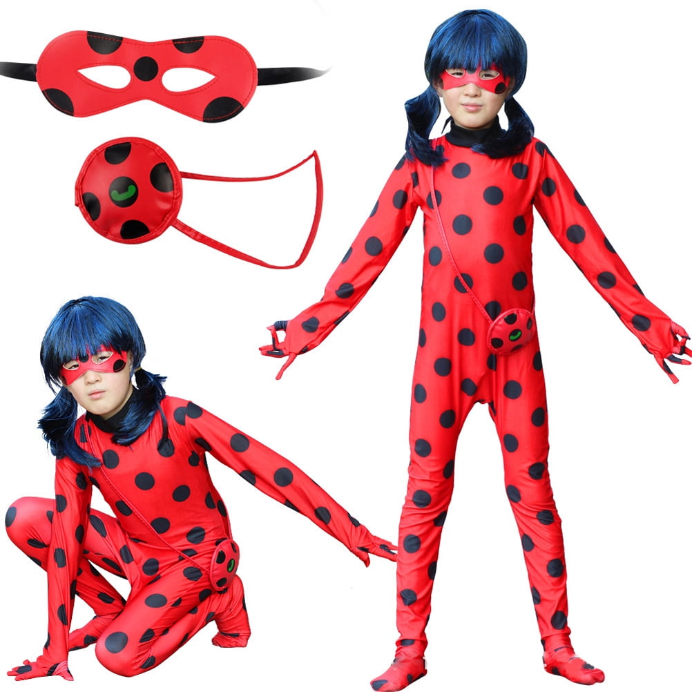 Ladybug Costume Girls Kids Ladybird Fairy Halloween Party Stage