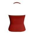 thumbnail image 5 of MIASHUI Camisoles pour Femmes Été Sans Manches Haut Décontracté avec Soutien-Gorge Intégré, Bordeaux, L, 5 of 5