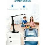 Smart WiFi Baby Monitor with Camera, Eye-Care Desk Lamp with 5 Brightness, Baby Monitors 2k HD, 2-Way Talk, 2.4 GHz Motion Detection Indoor Camera for Baby/Elderly/Pet