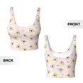 thumbnail image 5 of Xecao Avocado Doing Sport Yoga for Sports Bra with Removable Pads, Crop Tank Top Design, Women's Longline Sports Bra - Non-Wired - Medium, 5 of 9