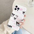 thumbnail image 1 of Phone Case for For Apple iphone 13 Pro Max 13Mini Girls Anti-drop Cartoon Cinnamoroll Kuromi Hello Kitty Silicone Printed Cover ZR, 1 of 7