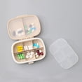 thumbnail image 2 of MasteelfCA 2Pcs Portable Pills Organizer Eight Compartments Pills Case Double Layer Pills Box for Travel, 2 of 7