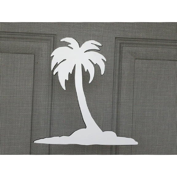 DCentral Island Palm Flexible Screen Magnet Décor;Double-Sided. Bright White-Easier to See Day & Night. Decorative. Helps to Stop Walking into Screens, Covers Small Tears in Screens  ize 6.6” X 6.6"