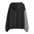 thumbnail image 5 of Fashion Plus Size Pullover Hoodie for Womens Zip Up Stripe Pockets Zipper Long Sleeved Regular Top Hooded Sweatshirts Coat Outwear, 5 of 5