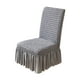 thumbnail image 2 of Funda de silla elástica Funda para comedor | Poliéster removible y lavable | Antideslizante, borde elástico instalado, duradero, Asiento de 21"-16" | Rojo Gris Blanco Amarillo | Hotel Banquete en, 2 of 6