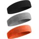 thumbnail image 1 of Paquete de 3 bandas para el sudor, diadema deportiva para hombres y mujeres, banda para el sudor de tela de rizo de algodón atlético que absorbe la humedad para tenis, baloncesto, correr, gimnasio,, 1 of 7