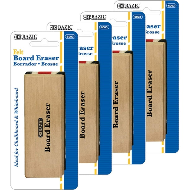 Bazic Chalkboard Eraser, Wood Felt Blackboard Whiteboard Erasers