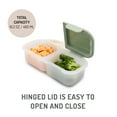 thumbnail image 4 of Melii Baby & Toddler 2-Compartment Snack Container, 2 Pack, 8.1 oz Each (16.2 oz Total), Sage & Ivory, 4 of 5