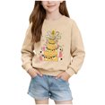 thumbnail image 2 of Cowsor Chandails en Molleton pour Filles Enfants Mignon Graphique Col Rond Chandail Tops Xmas Manches Longues Chemises de Vacances, 2 of 6