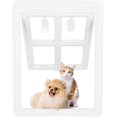 thumbnail image 4 of Porte à Rabat pour Chat, Porte Amovible pour Petit Chien et Chat avec Rabat Magnétique pour Chats, Chiens et Chatons (S-Blanc), 4 of 8