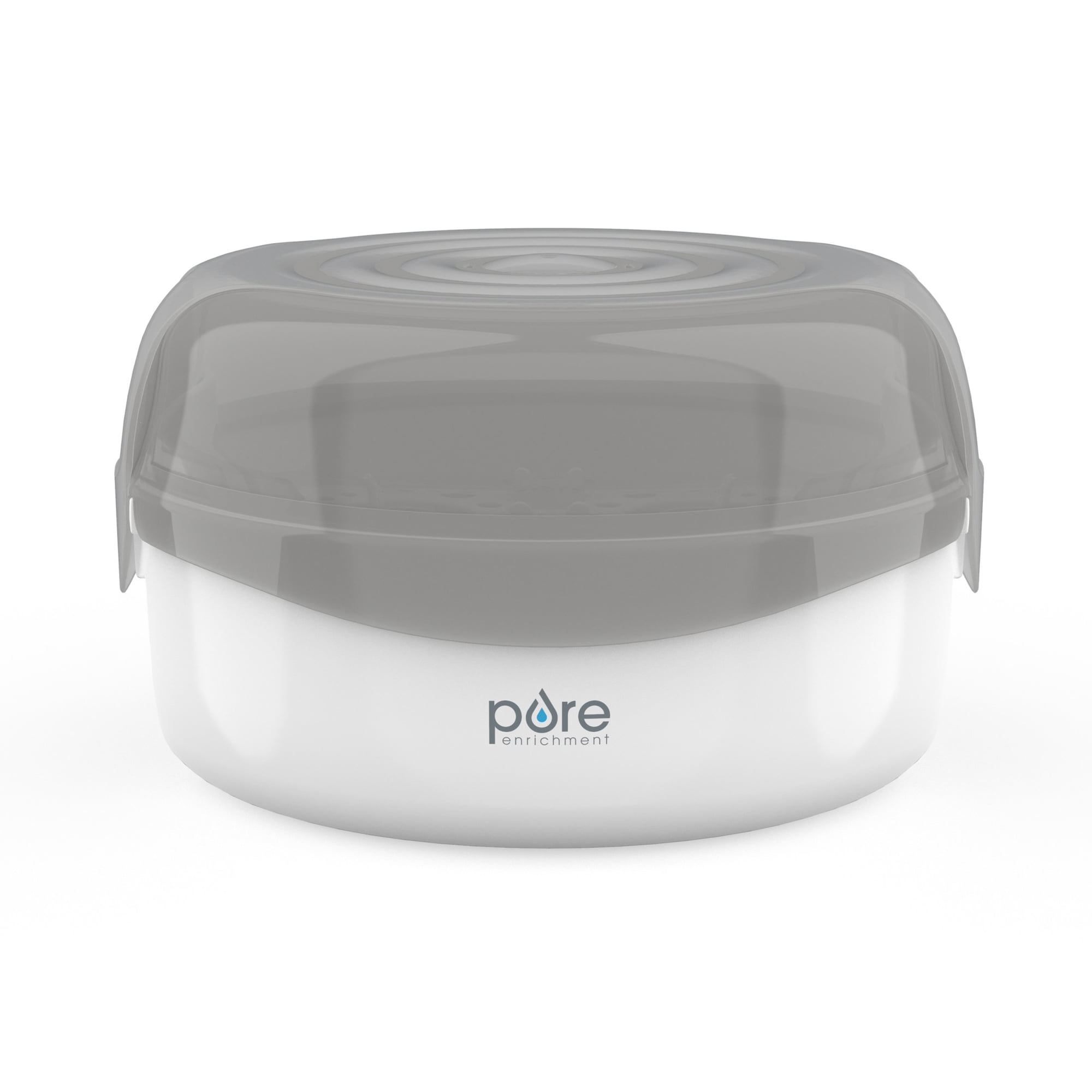 Pure Enrichment PureBaby Microwave Bottle Sterilizer - Fast and Easy Natural Steam Sterilizer, 8 Bottle Capacity, BPA Free - Ideal for Bottles, Pacifiers, Training Cups, and Breast Pump Parts