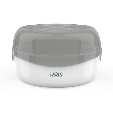 Pure Enrichment PureBaby Microwave Bottle Sterilizer - Fast and Easy Natural Steam Sterilizer, 8 Bottle Capacity, BPA Free - Ideal for Bottles, Pacifiers, Training Cups, and Breast Pump Parts