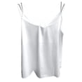 thumbnail image 5 of SNKSDGM Female Spaghetti Strap Tank Top Plus Size Women Lace Tank Tops for Women Pack Womens Silk Satin Camisole Tank Tops V Neck Spaghetti Strap Blouses Back Sleeveless Shirt M, 5 of 6