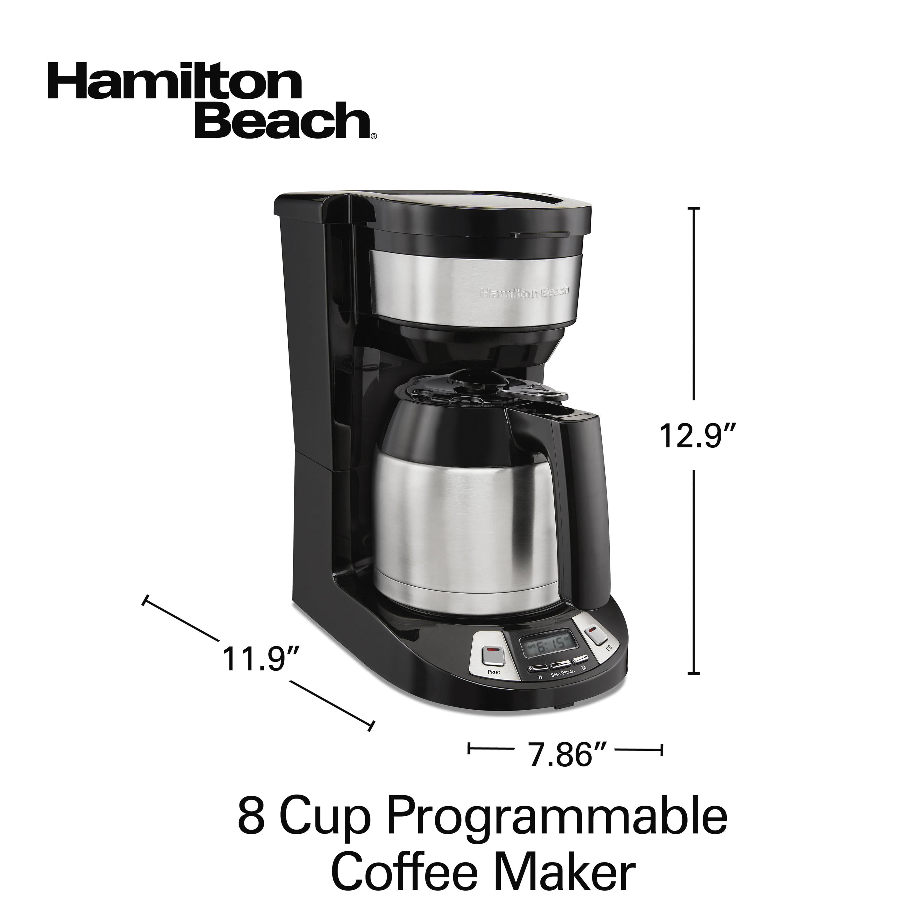 Hamilton Beach® Convenient Craft Automatic or Manual Pour-Over Coffee Maker  8 Cups White & Reviews