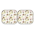 thumbnail image 3 of Uemuo Donut Sloth Printed 2 PCS Car Windshield Sun Shade, Auto Sun Heat and UV Rays Blocker, Foldable Automotive Front Window Sunshade Protector, 3 of 7