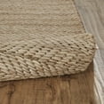 thumbnail image 4 of Feizy Kaelani Transitional Geometric, Tan/Gray, 1'6" x 1'6" Swatch Handmade Reversible Casual Solid Design Carpet for Living Dining Bed Room, 4 of 5