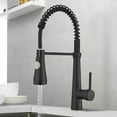 thumbnail image 2 of ANGELES HOME LED Light Kitchen Faucet with Pull Down Sprayer, 360° Rotatio, Single Handle High Arc Kitchen Sink Spring Faucet 2 Spray Modes, Matte Black, 2 of 6