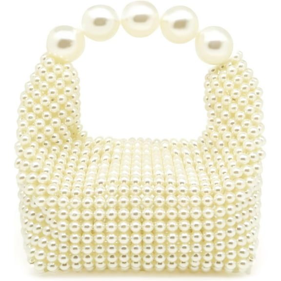 Pearl Beaded Clutch Evening Handbag Wedding Bride Acrylic Pearl Purse Evening Bag Party Clutch