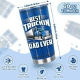 thumbnail image 5 of Truck Driver Gifts for Men Truck Driver Appreciation Present Cool Trucker Gift for Dad Birthday Fathers Day Trucker Gift Ideas Stainless Steel Tumbler 20oz, 5 of 6