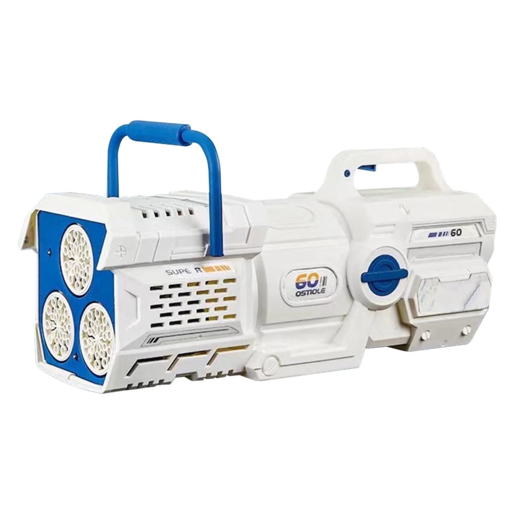 Bubble Machine 60-Holes,Electric Automatic Bubble Maker with Light, Toys For Girls Boys 3-12 Years-Blue