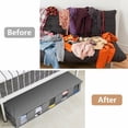 thumbnail image 5 of Gustave 2Pcs Large Capacity Underbed Storage Bags, Foldable Storage Container Bins Box with Clear Window and Handle for Clothing, Shoes, Blankets, Sweaters, Toys, Comforters "Gray+Blue", 5 of 10
