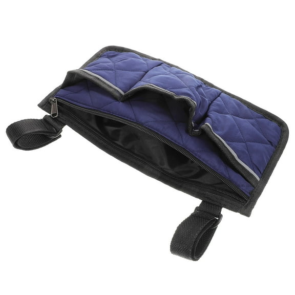 OUNONA Wheelchair Storage Bag Multi-Pocket Side Organizer for Wheelchairs for Daily Use Electric Wheelchair Side Bag Armrest Storage Pouch Walker Accessories Bag